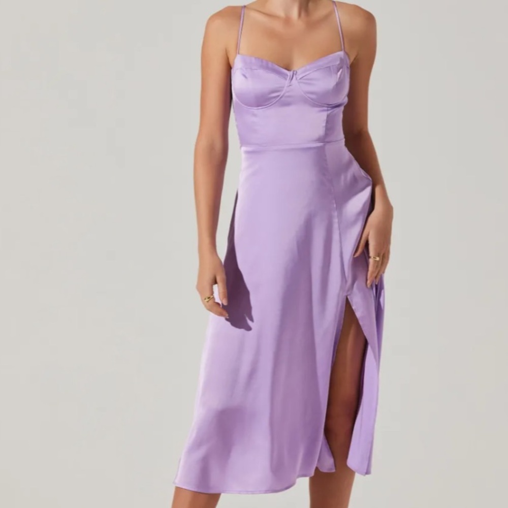 ASTR the Label Satin Bustier Dress